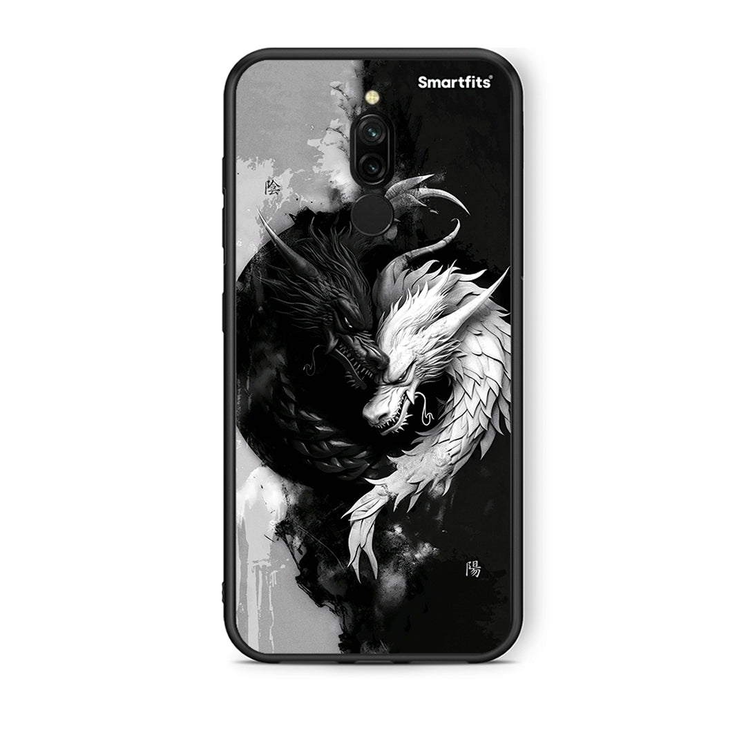 Xiaomi Redmi 8 Yin Yang Θήκη από τη Smartfits με σχέδιο στο πίσω μέρος και μαύρο περίβλημα | Smartphone case with colorful back and black bezels by Smartfits