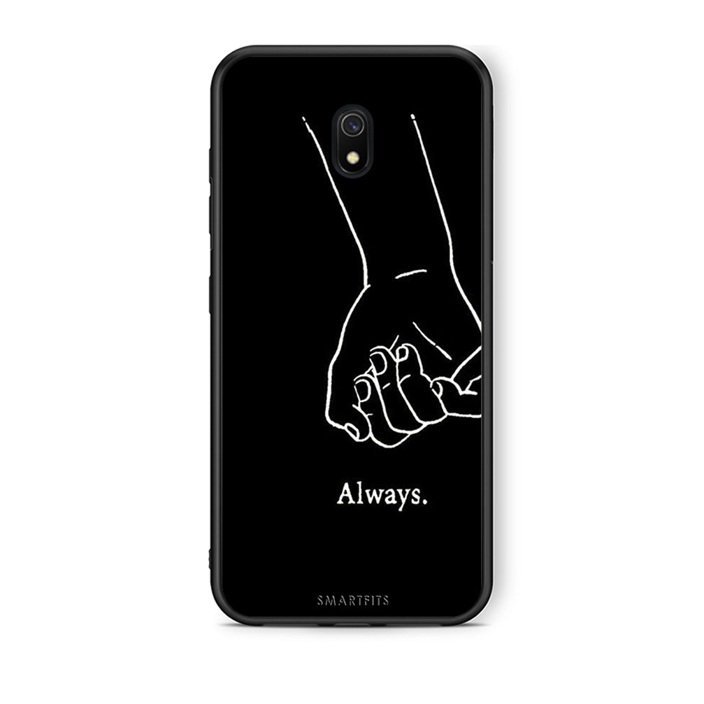 Xiaomi Redmi 8A Always & Forever 1 Θήκη Αγίου Βαλεντίνου από τη Smartfits με σχέδιο στο πίσω μέρος και μαύρο περίβλημα | Smartphone case with colorful back and black bezels by Smartfits