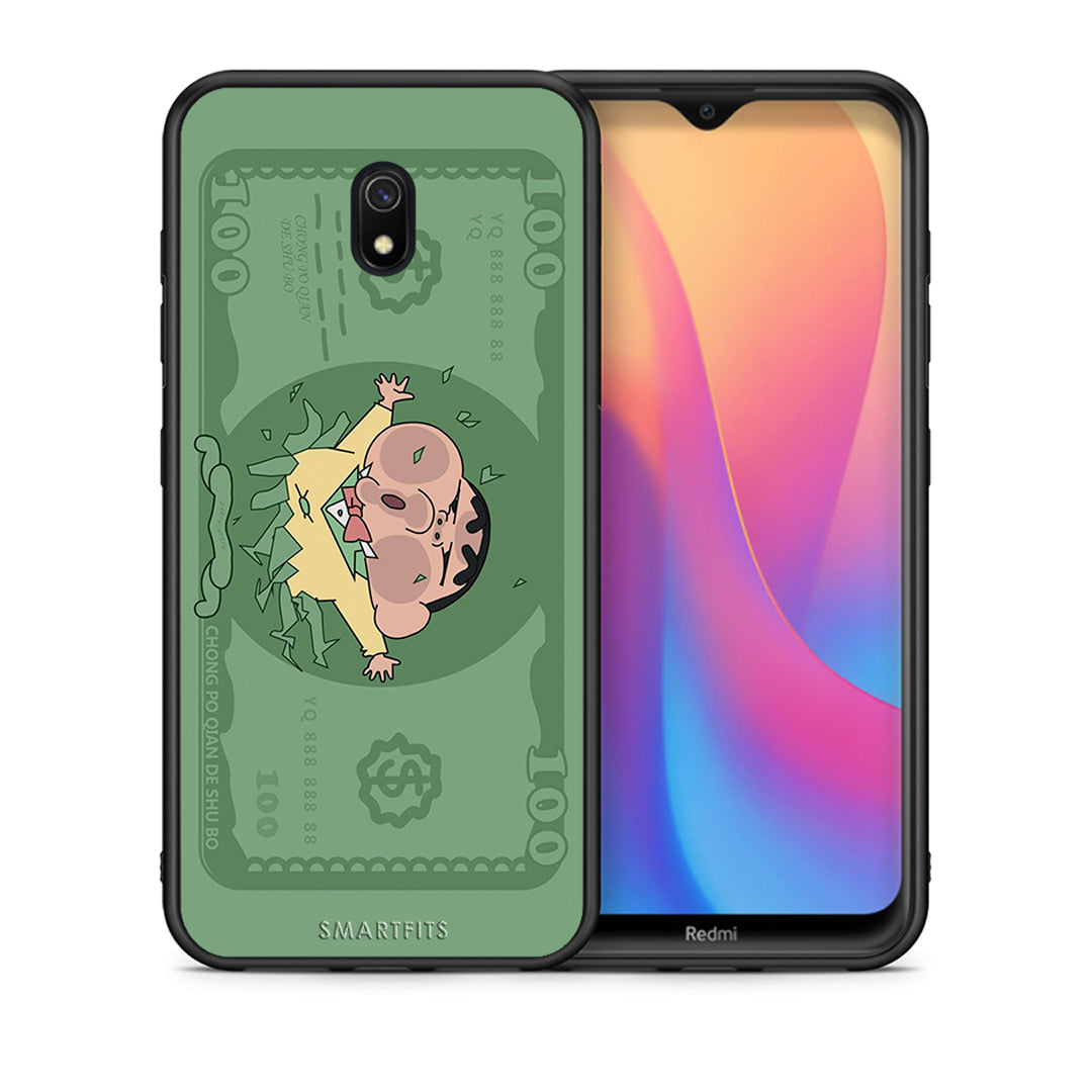 Θήκη Αγίου Βαλεντίνου Xiaomi Redmi 8A Big Money από τη Smartfits με σχέδιο στο πίσω μέρος και μαύρο περίβλημα | Xiaomi Redmi 8A Big Money case with colorful back and black bezels