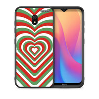 Thumbnail for Θήκη Xiaomi Redmi 8A Christmas Hearts από τη Smartfits με σχέδιο στο πίσω μέρος και μαύρο περίβλημα | Xiaomi Redmi 8A Christmas Hearts case with colorful back and black bezels