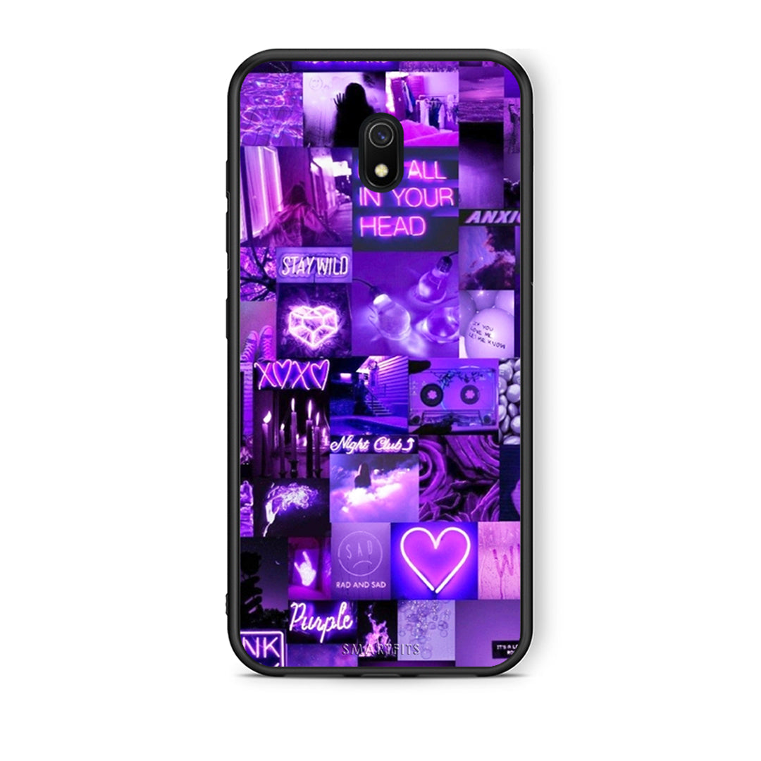 Xiaomi Redmi 8A Collage Stay Wild Θήκη Αγίου Βαλεντίνου από τη Smartfits με σχέδιο στο πίσω μέρος και μαύρο περίβλημα | Smartphone case with colorful back and black bezels by Smartfits