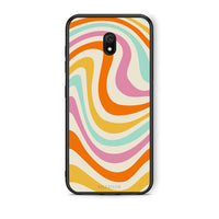 Thumbnail for Xiaomi Redmi 8A Colourful Waves θήκη από τη Smartfits με σχέδιο στο πίσω μέρος και μαύρο περίβλημα | Smartphone case with colorful back and black bezels by Smartfits