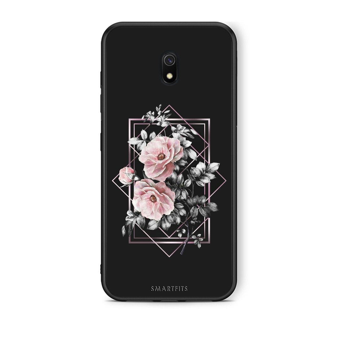 4 - Xiaomi Redmi 8A Frame Flower case, cover, bumper