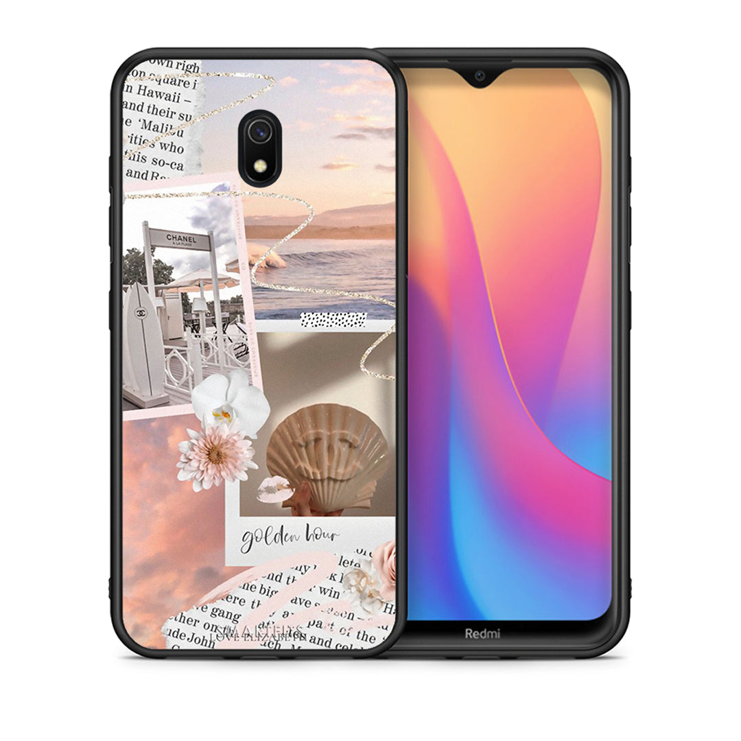 Θήκη Αγίου Βαλεντίνου Xiaomi Redmi 8A Golden Hour από τη Smartfits με σχέδιο στο πίσω μέρος και μαύρο περίβλημα | Xiaomi Redmi 8A Golden Hour case with colorful back and black bezels