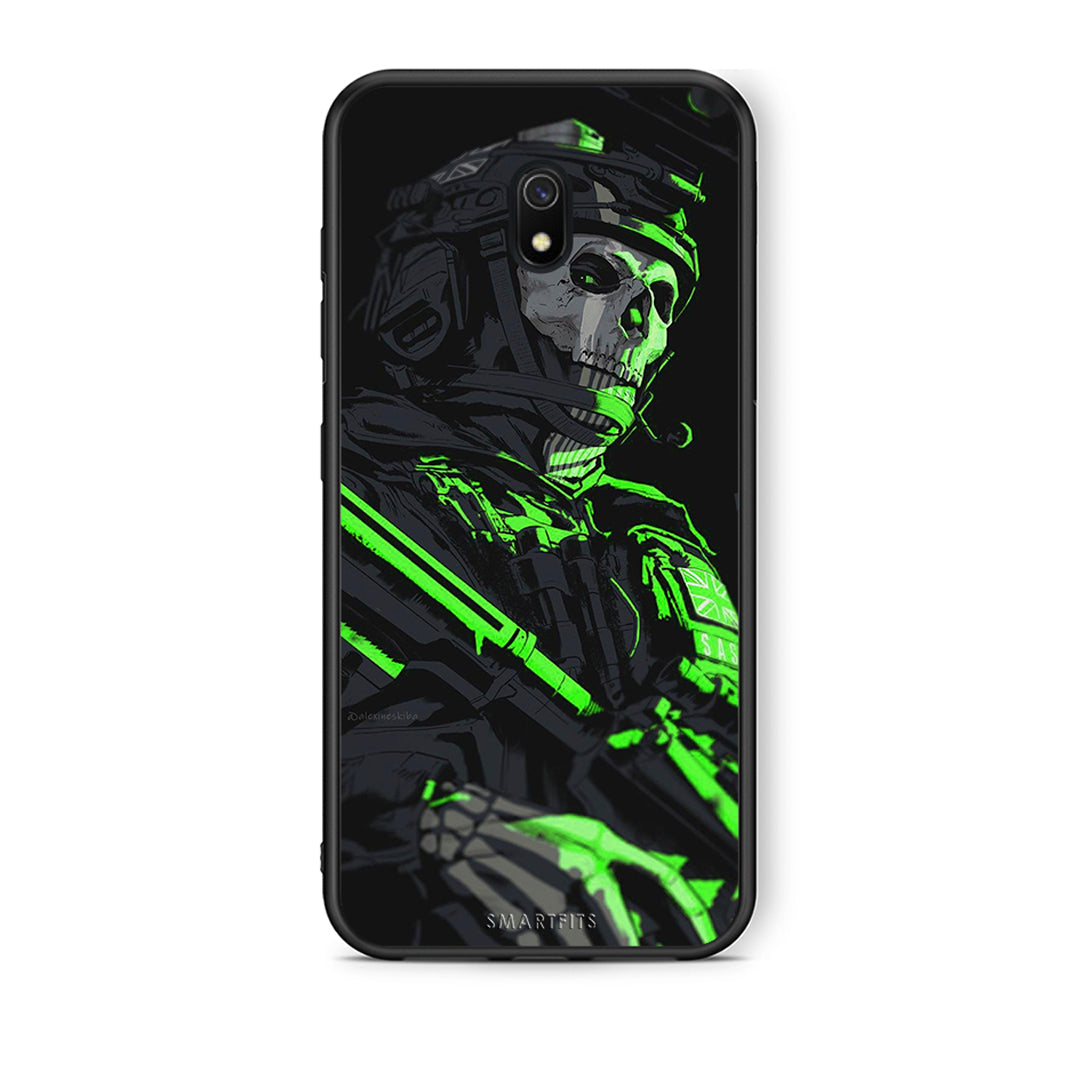 Xiaomi Redmi 8A Green Soldier Θήκη Αγίου Βαλεντίνου από τη Smartfits με σχέδιο στο πίσω μέρος και μαύρο περίβλημα | Smartphone case with colorful back and black bezels by Smartfits