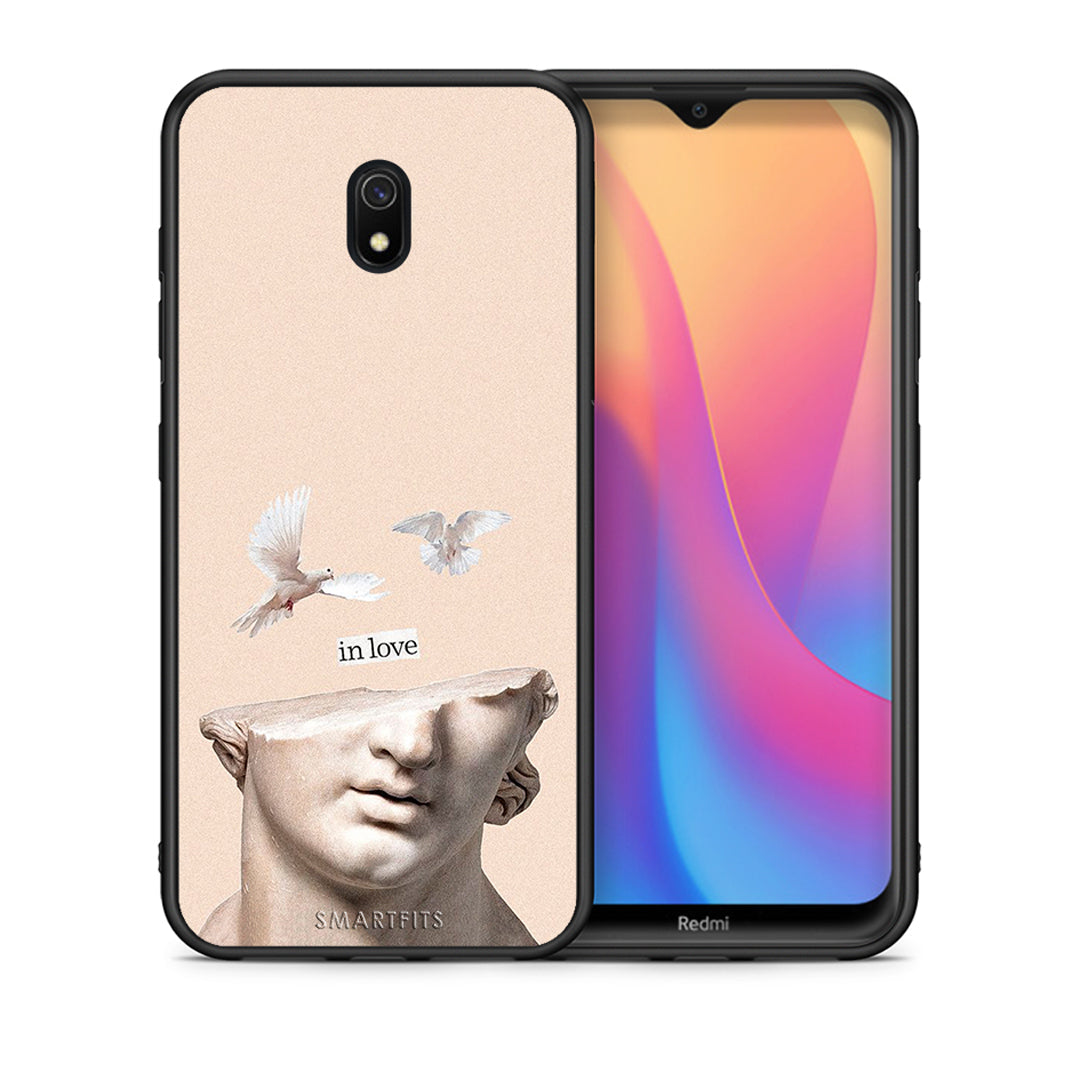 Θήκη Xiaomi Redmi 8A In Love από τη Smartfits με σχέδιο στο πίσω μέρος και μαύρο περίβλημα | Xiaomi Redmi 8A In Love case with colorful back and black bezels