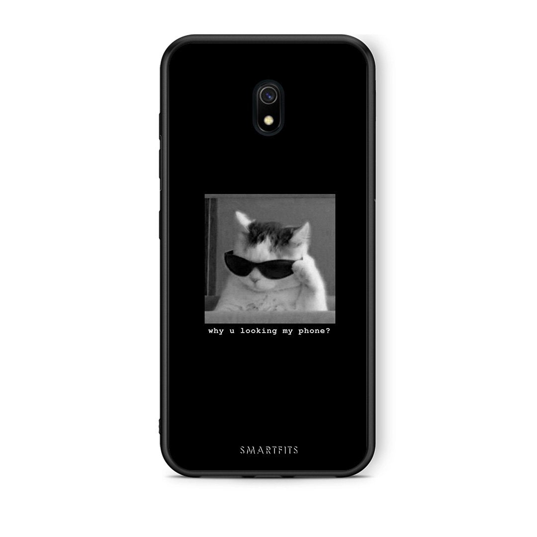 Xiaomi Redmi 8A Meme Cat θήκη από τη Smartfits με σχέδιο στο πίσω μέρος και μαύρο περίβλημα | Smartphone case with colorful back and black bezels by Smartfits