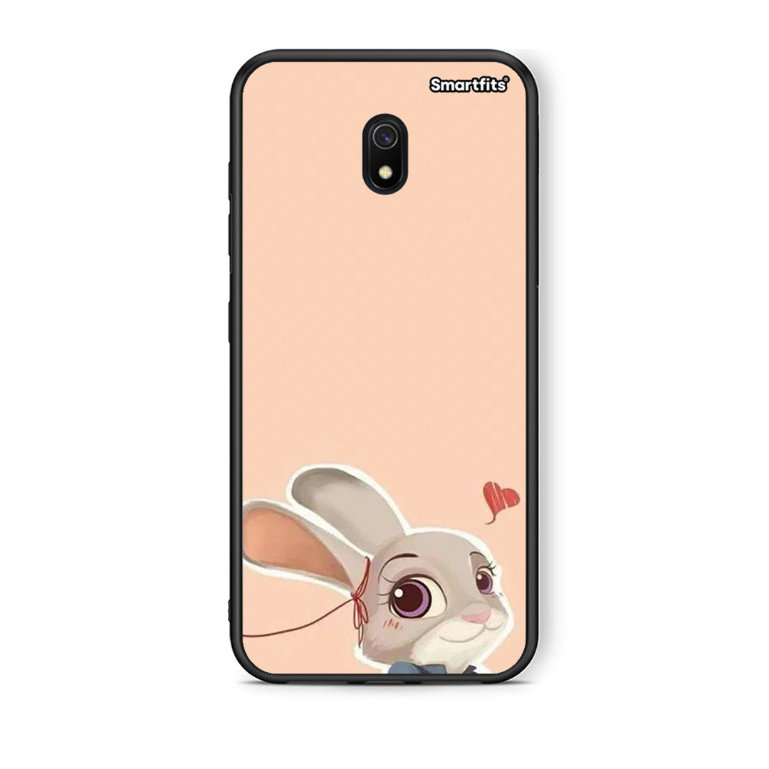 Xiaomi Redmi 8A Nick Wilde And Judy Hopps Love 2 θήκη από τη Smartfits με σχέδιο στο πίσω μέρος και μαύρο περίβλημα | Smartphone case with colorful back and black bezels by Smartfits