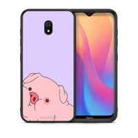 Thumbnail for Θήκη Αγίου Βαλεντίνου Xiaomi Redmi 8A Pig Love 2 από τη Smartfits με σχέδιο στο πίσω μέρος και μαύρο περίβλημα | Xiaomi Redmi 8A Pig Love 2 case with colorful back and black bezels