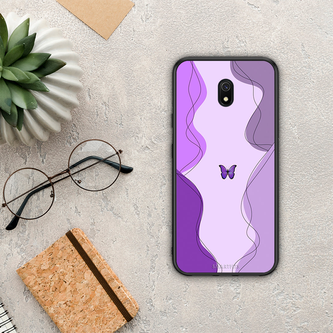 Purple Mariposa - Xiaomi Redmi 8A case