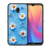 Thumbnail for Θήκη Xiaomi Redmi 8A Real Daisies από τη Smartfits με σχέδιο στο πίσω μέρος και μαύρο περίβλημα | Xiaomi Redmi 8A Real Daisies case with colorful back and black bezels
