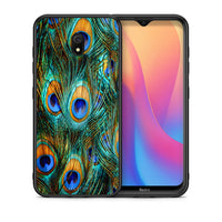 Thumbnail for Θήκη Xiaomi Redmi 8A Real Peacock Feathers από τη Smartfits με σχέδιο στο πίσω μέρος και μαύρο περίβλημα | Xiaomi Redmi 8A Real Peacock Feathers case with colorful back and black bezels