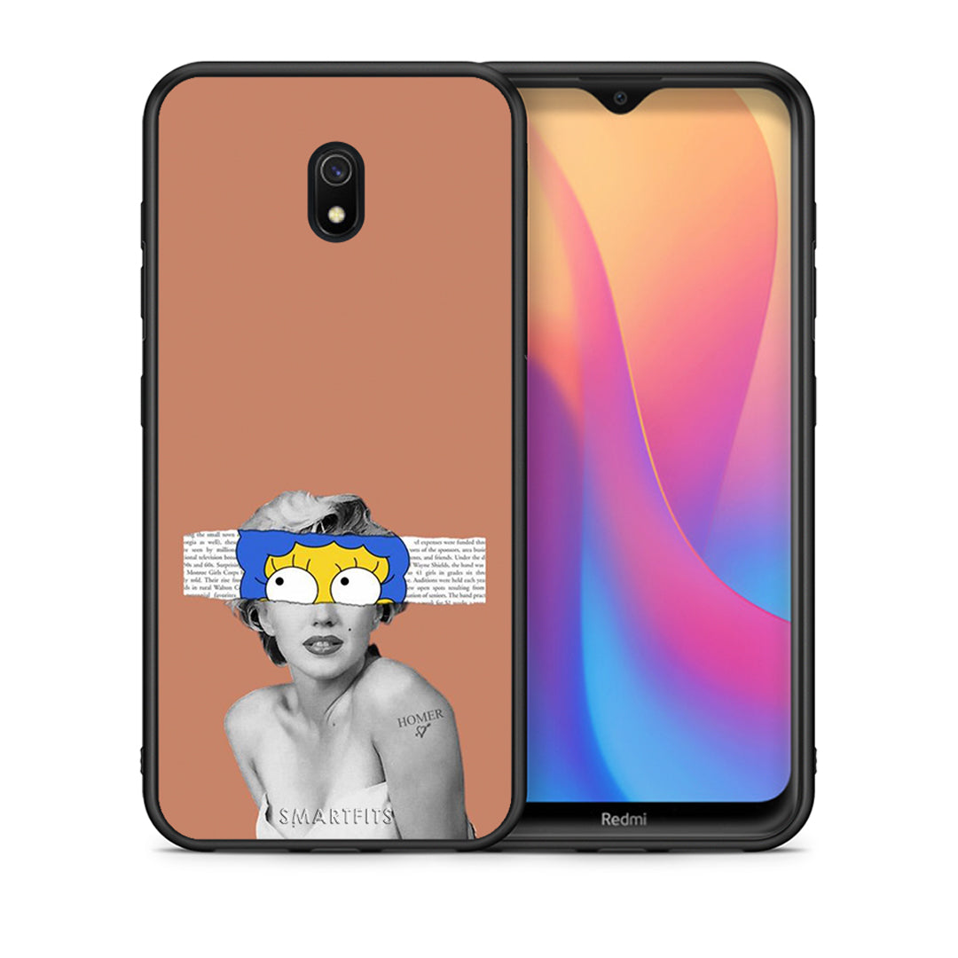 Θήκη Xiaomi Redmi 8A Sim Merilyn από τη Smartfits με σχέδιο στο πίσω μέρος και μαύρο περίβλημα | Xiaomi Redmi 8A Sim Merilyn case with colorful back and black bezels