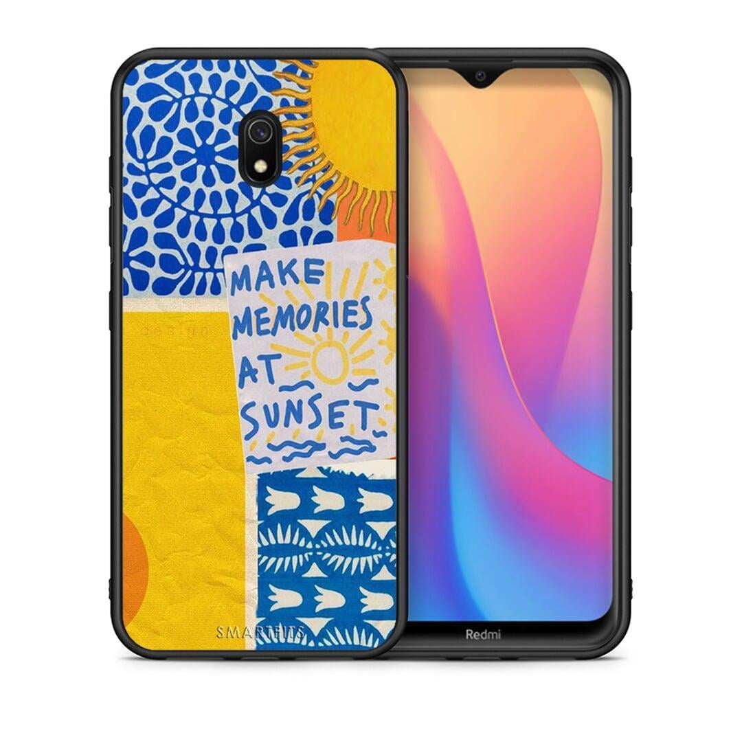 Θήκη Xiaomi Redmi 8A Sunset Memories από τη Smartfits με σχέδιο στο πίσω μέρος και μαύρο περίβλημα | Xiaomi Redmi 8A Sunset Memories case with colorful back and black bezels