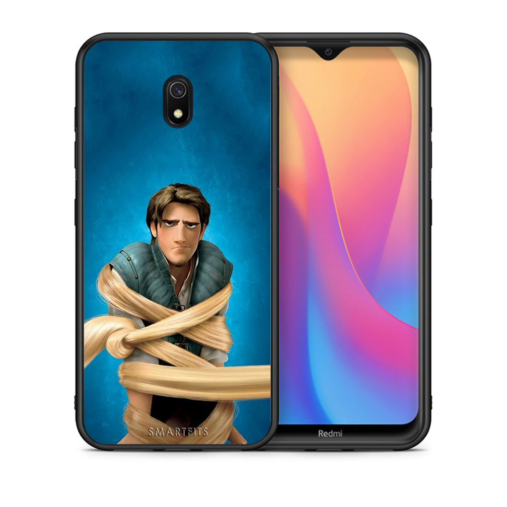 Θήκη Αγίου Βαλεντίνου Xiaomi Redmi 8A Tangled 1 από τη Smartfits με σχέδιο στο πίσω μέρος και μαύρο περίβλημα | Xiaomi Redmi 8A Tangled 1 case with colorful back and black bezels