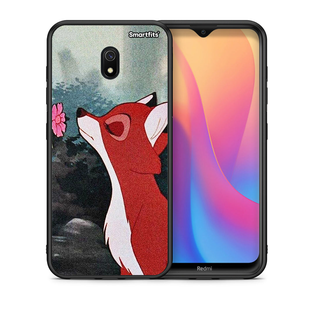 Θήκη Xiaomi Redmi 8A Tod And Vixey Love 2 από τη Smartfits με σχέδιο στο πίσω μέρος και μαύρο περίβλημα | Xiaomi Redmi 8A Tod And Vixey Love 2 case with colorful back and black bezels