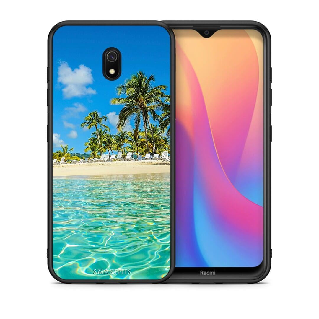 Θήκη Xiaomi Redmi 8A Tropical Vibes από τη Smartfits με σχέδιο στο πίσω μέρος και μαύρο περίβλημα | Xiaomi Redmi 8A Tropical Vibes case with colorful back and black bezels