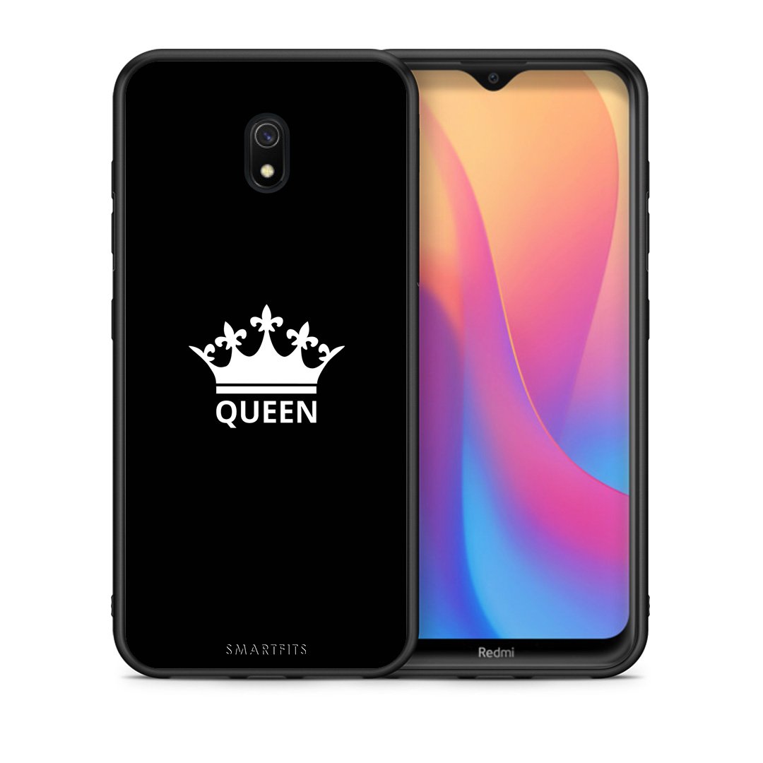 Θήκη Xiaomi Redmi 8A Queen Valentine από τη Smartfits με σχέδιο στο πίσω μέρος και μαύρο περίβλημα | Xiaomi Redmi 8A Queen Valentine case with colorful back and black bezels