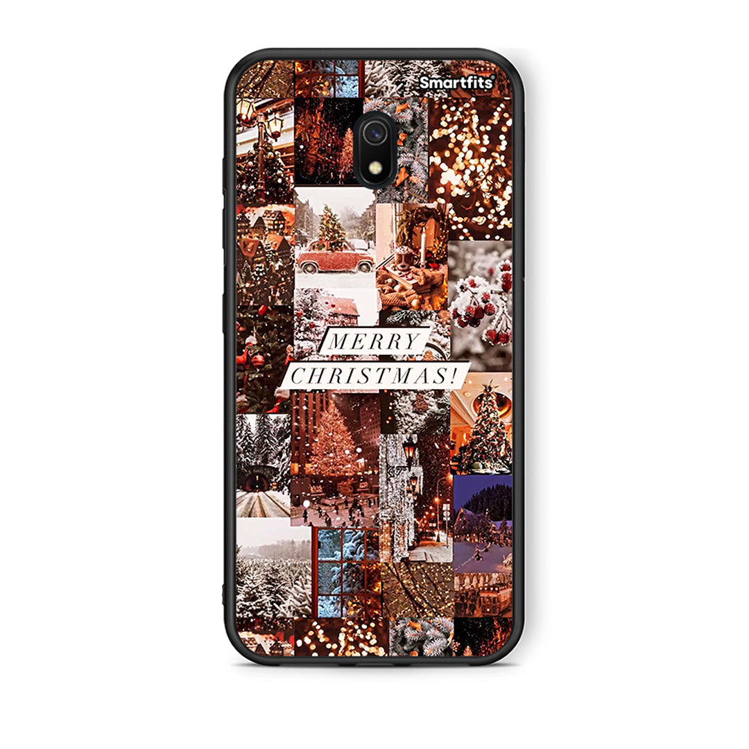 Xiaomi Redmi 8A Xmas Collage θήκη από τη Smartfits με σχέδιο στο πίσω μέρος και μαύρο περίβλημα | Smartphone case with colorful back and black bezels by Smartfits