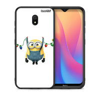 Thumbnail for Θήκη Xiaomi Redmi 8A Xmas Minion Lights από τη Smartfits με σχέδιο στο πίσω μέρος και μαύρο περίβλημα | Xiaomi Redmi 8A Xmas Minion Lights case with colorful back and black bezels