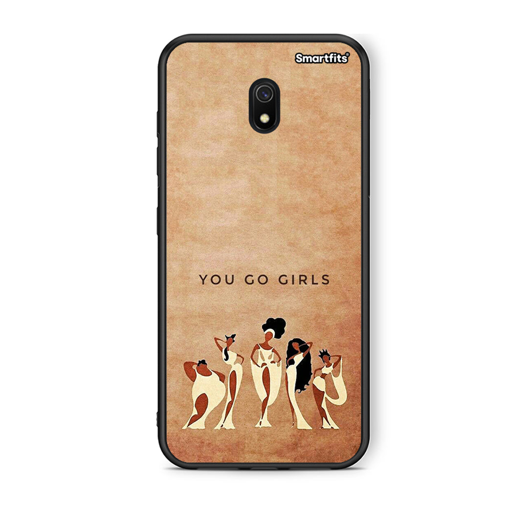 Xiaomi Redmi 8A You Go Girl θήκη από τη Smartfits με σχέδιο στο πίσω μέρος και μαύρο περίβλημα | Smartphone case with colorful back and black bezels by Smartfits