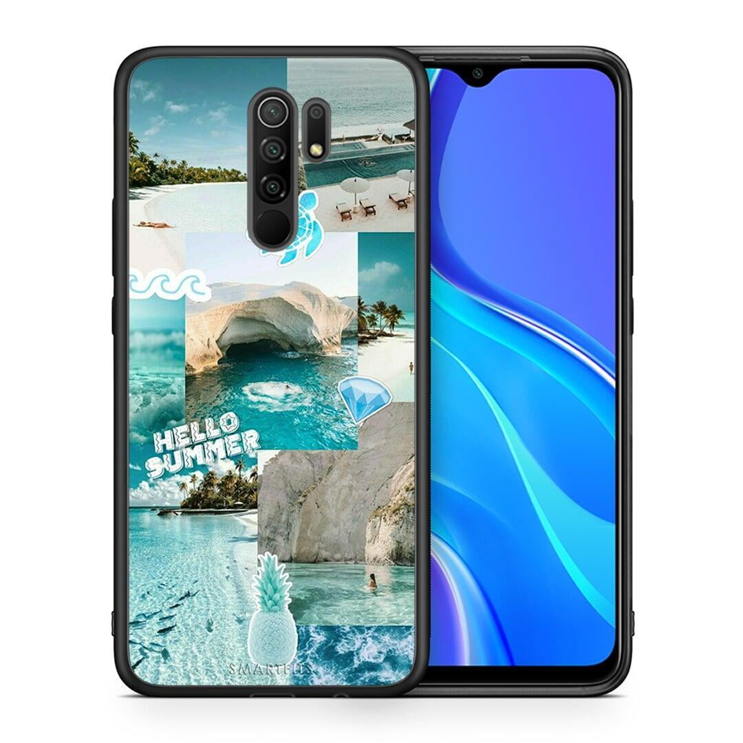 Θήκη Xiaomi Redmi 9 / 9 Prime Aesthetic Summer από τη Smartfits με σχέδιο στο πίσω μέρος και μαύρο περίβλημα | Xiaomi Redmi 9 / 9 Prime Aesthetic Summer case with colorful back and black bezels