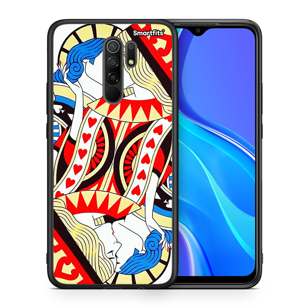 Θήκη Xiaomi Redmi 9/9 Prime Card Love από τη Smartfits με σχέδιο στο πίσω μέρος και μαύρο περίβλημα | Xiaomi Redmi 9/9 Prime Card Love case with colorful back and black bezels