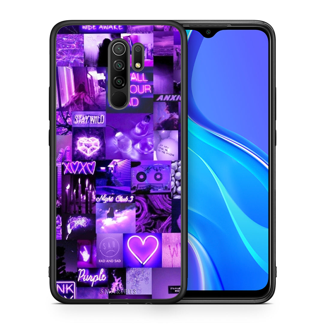 Θήκη Αγίου Βαλεντίνου Xiaomi Redmi 9 / 9 Prime Collage Stay Wild από τη Smartfits με σχέδιο στο πίσω μέρος και μαύρο περίβλημα | Xiaomi Redmi 9 / 9 Prime Collage Stay Wild case with colorful back and black bezels