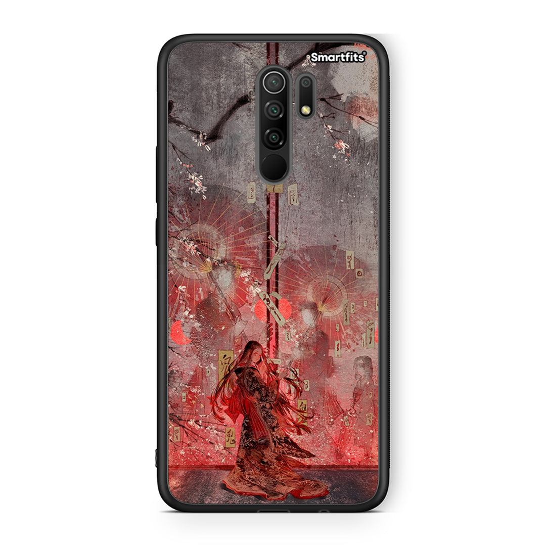 Xiaomi Redmi 9/9 Prime Nezuko Kamado θήκη από τη Smartfits με σχέδιο στο πίσω μέρος και μαύρο περίβλημα | Smartphone case with colorful back and black bezels by Smartfits