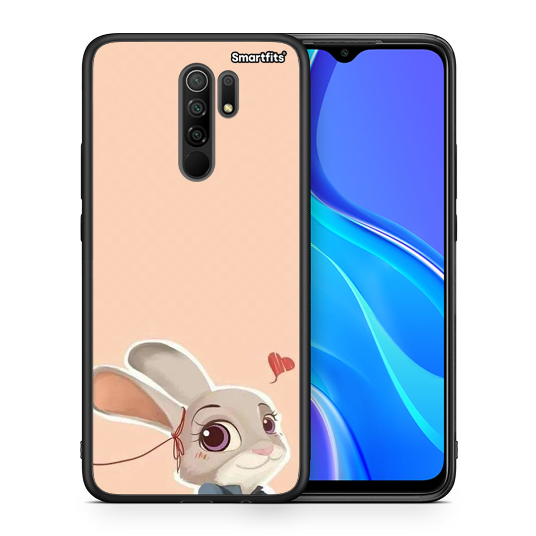 Θήκη Xiaomi Redmi 9/9 Prime Nick Wilde And Judy Hopps Love 2 από τη Smartfits με σχέδιο στο πίσω μέρος και μαύρο περίβλημα | Xiaomi Redmi 9/9 Prime Nick Wilde And Judy Hopps Love 2 case with colorful back and black bezels