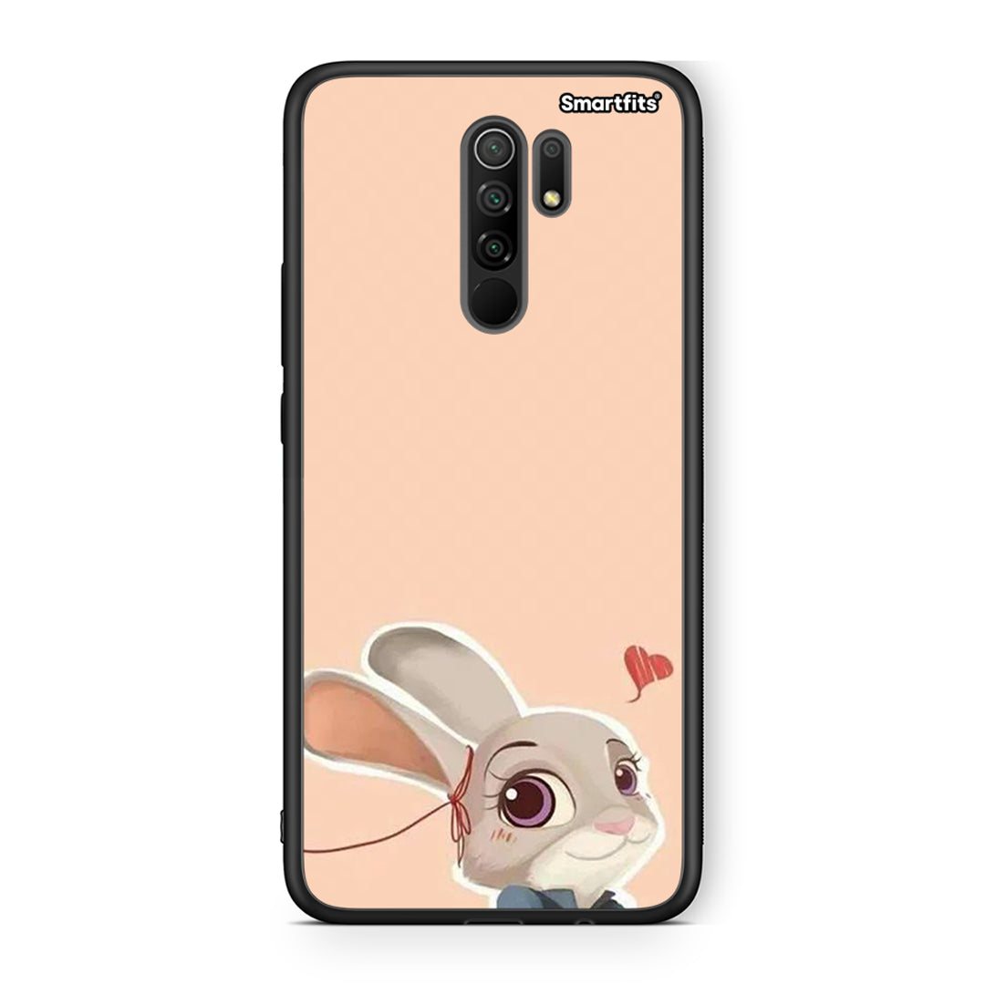 Xiaomi Redmi 9/9 Prime Nick Wilde And Judy Hopps Love 2 θήκη από τη Smartfits με σχέδιο στο πίσω μέρος και μαύρο περίβλημα | Smartphone case with colorful back and black bezels by Smartfits