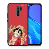 Thumbnail for Θήκη Xiaomi Redmi 9 / 9 Prime Pirate Luffy από τη Smartfits με σχέδιο στο πίσω μέρος και μαύρο περίβλημα | Xiaomi Redmi 9 / 9 Prime Pirate Luffy case with colorful back and black bezels