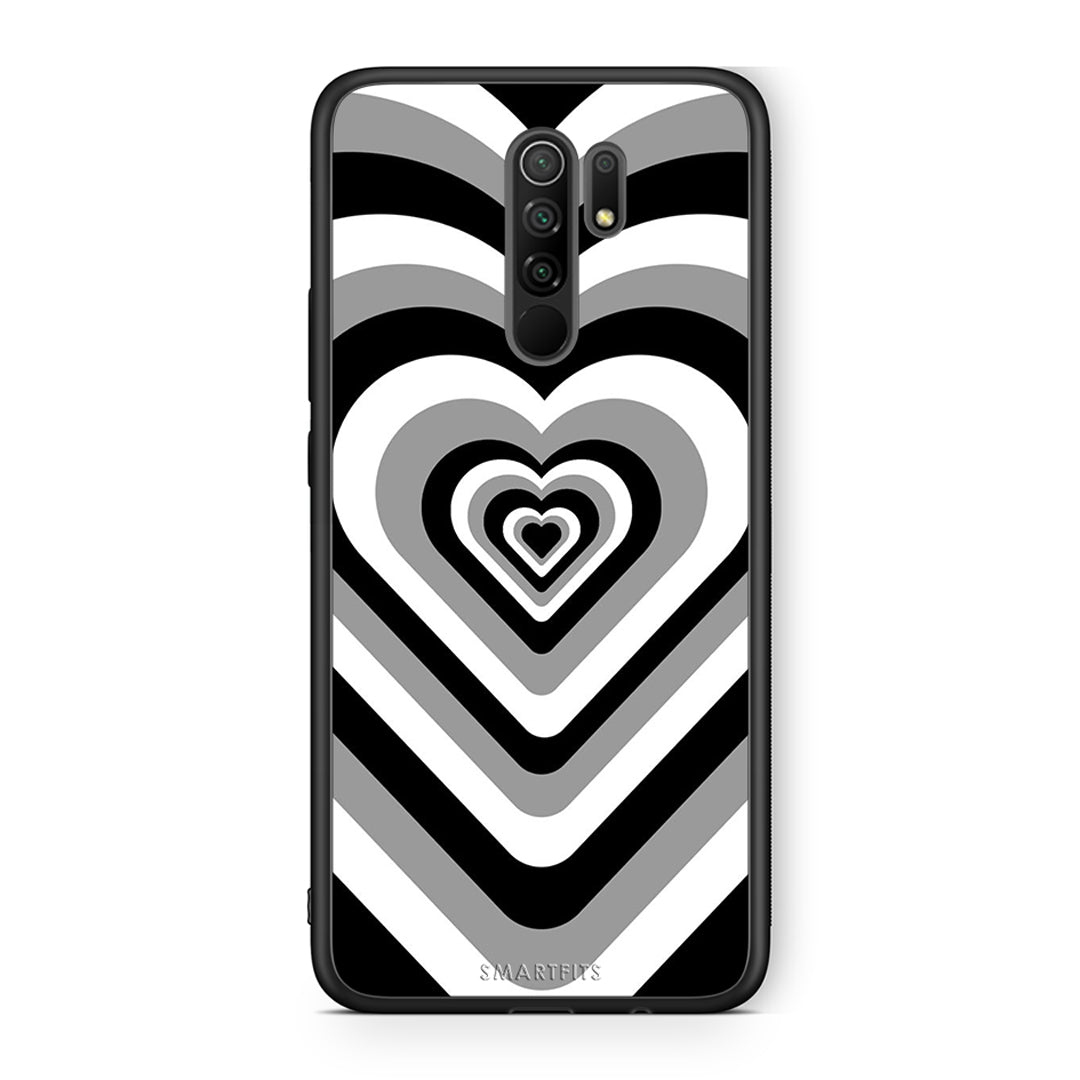 Xiaomi Redmi 9/9 Prime Black Hearts θήκη από τη Smartfits με σχέδιο στο πίσω μέρος και μαύρο περίβλημα | Smartphone case with colorful back and black bezels by Smartfits