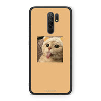 Thumbnail for Xiaomi Redmi 9/9 Prime Cat Tongue θήκη από τη Smartfits με σχέδιο στο πίσω μέρος και μαύρο περίβλημα | Smartphone case with colorful back and black bezels by Smartfits