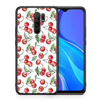 Thumbnail for Θήκη Xiaomi Redmi 9/9 Prime Cherry Summer από τη Smartfits με σχέδιο στο πίσω μέρος και μαύρο περίβλημα | Xiaomi Redmi 9/9 Prime Cherry Summer case with colorful back and black bezels