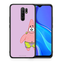 Thumbnail for Θήκη Xiaomi Redmi 9/9 Prime  Friends Patrick από τη Smartfits με σχέδιο στο πίσω μέρος και μαύρο περίβλημα | Xiaomi Redmi 9/9 Prime  Friends Patrick case with colorful back and black bezels