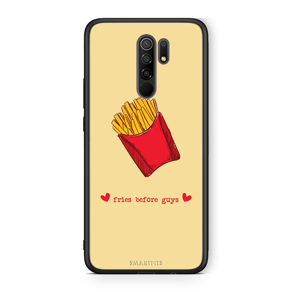 Xiaomi Redmi 9 / 9 Prime Fries Before Guys Θήκη Αγίου Βαλεντίνου από τη Smartfits με σχέδιο στο πίσω μέρος και μαύρο περίβλημα | Smartphone case with colorful back and black bezels by Smartfits
