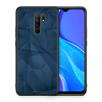 Thumbnail for Θήκη Xiaomi Redmi 9/9 Prime Blue Abstract Geometric από τη Smartfits με σχέδιο στο πίσω μέρος και μαύρο περίβλημα | Xiaomi Redmi 9/9 Prime Blue Abstract Geometric case with colorful back and black bezels