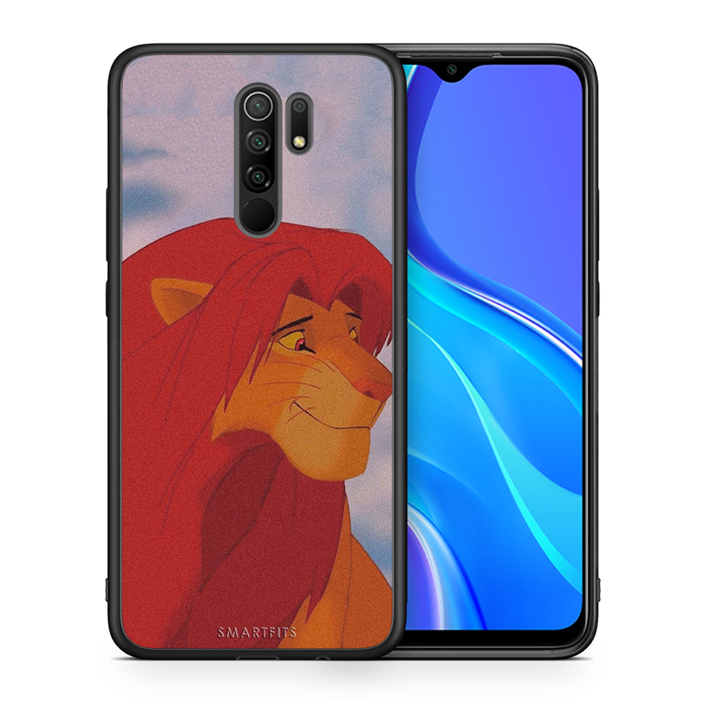 Θήκη Αγίου Βαλεντίνου Xiaomi Redmi 9 / 9 Prime Lion Love 1 από τη Smartfits με σχέδιο στο πίσω μέρος και μαύρο περίβλημα | Xiaomi Redmi 9 / 9 Prime Lion Love 1 case with colorful back and black bezels