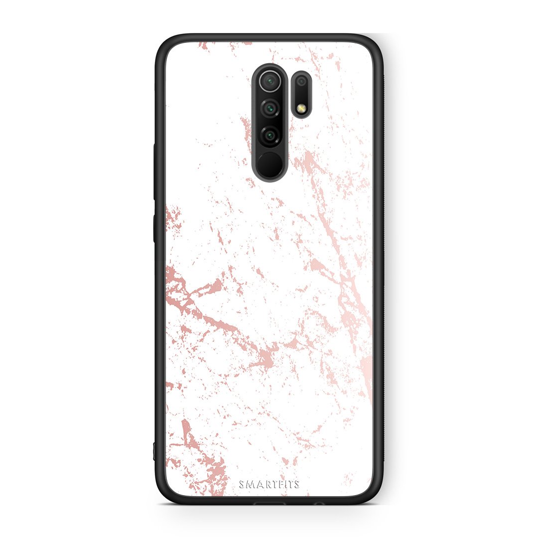 116 - Xiaomi Redmi 9/9 Prime  Pink Splash Marble case, cover, bumper