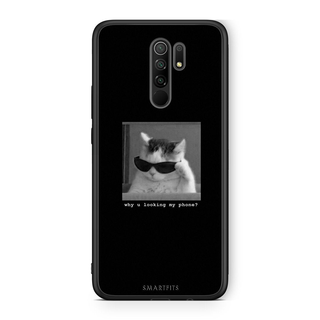 Xiaomi Redmi 9/9 Prime Meme Cat θήκη από τη Smartfits με σχέδιο στο πίσω μέρος και μαύρο περίβλημα | Smartphone case with colorful back and black bezels by Smartfits