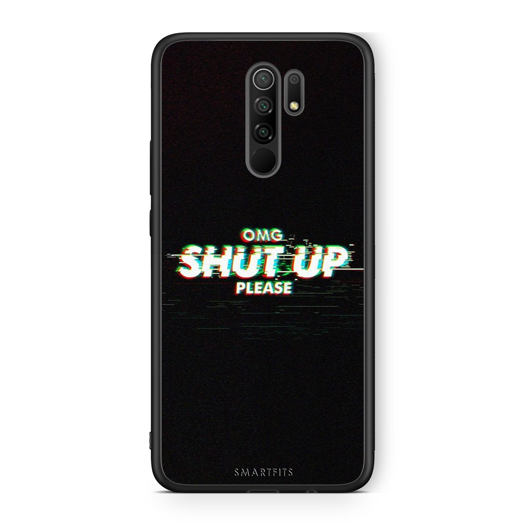 Xiaomi Redmi 9/9 Prime OMG ShutUp θήκη από τη Smartfits με σχέδιο στο πίσω μέρος και μαύρο περίβλημα | Smartphone case with colorful back and black bezels by Smartfits