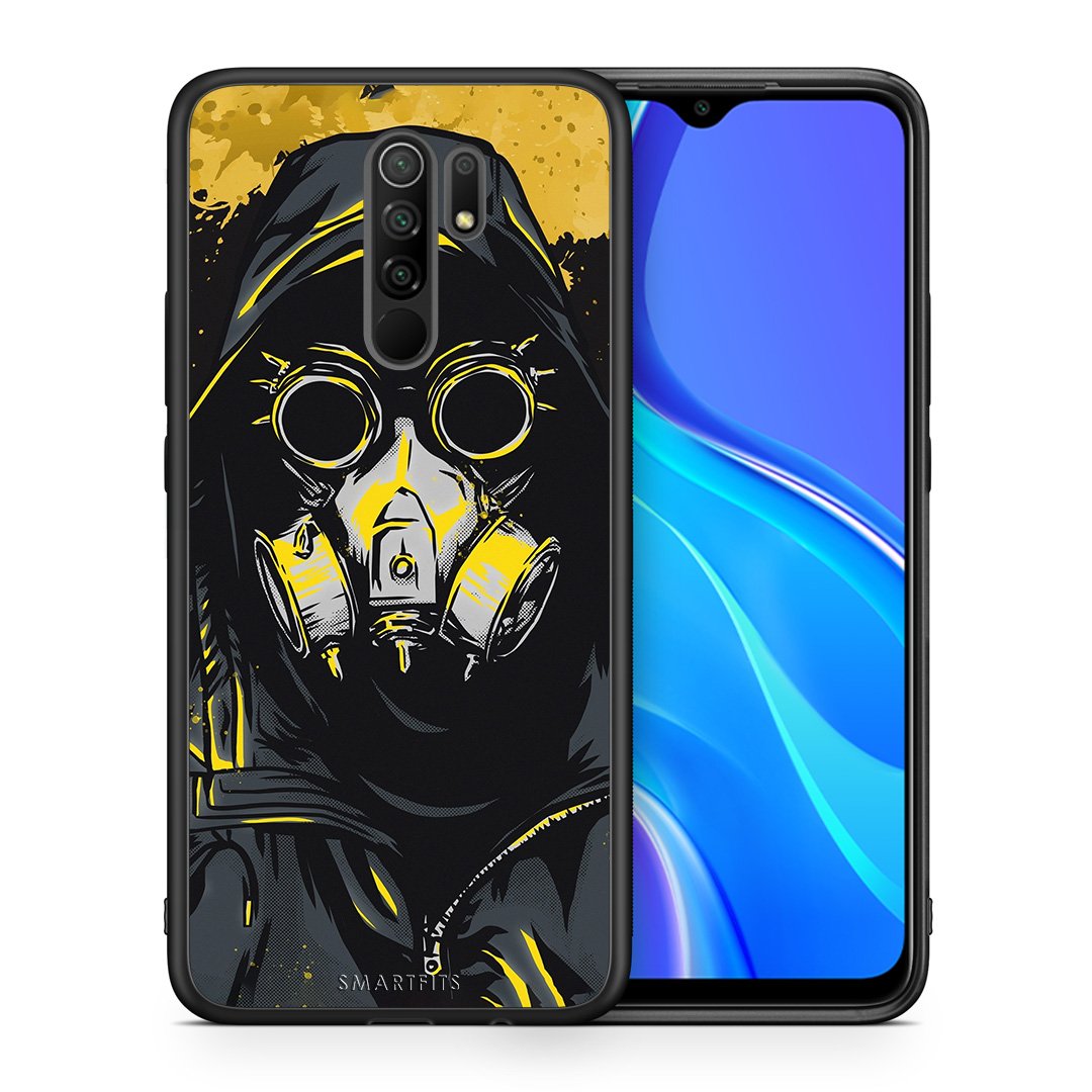 Θήκη Xiaomi Redmi 9/9 Prime Mask PopArt από τη Smartfits με σχέδιο στο πίσω μέρος και μαύρο περίβλημα | Xiaomi Redmi 9/9 Prime Mask PopArt case with colorful back and black bezels