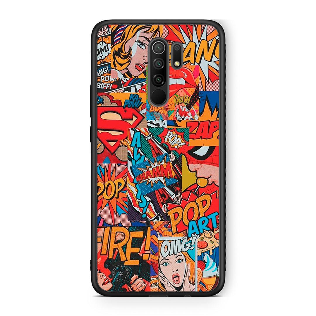 Xiaomi Redmi 9/9 Prime PopArt OMG θήκη από τη Smartfits με σχέδιο στο πίσω μέρος και μαύρο περίβλημα | Smartphone case with colorful back and black bezels by Smartfits