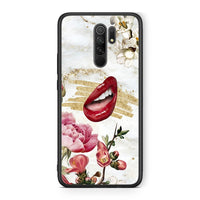 Thumbnail for Xiaomi Redmi 9/9 Prime Red Lips θήκη από τη Smartfits με σχέδιο στο πίσω μέρος και μαύρο περίβλημα | Smartphone case with colorful back and black bezels by Smartfits