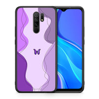 Thumbnail for Θήκη Αγίου Βαλεντίνου Xiaomi Redmi 9 / 9 Prime Purple Mariposa από τη Smartfits με σχέδιο στο πίσω μέρος και μαύρο περίβλημα | Xiaomi Redmi 9 / 9 Prime Purple Mariposa case with colorful back and black bezels