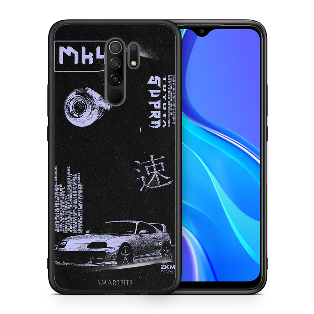 Θήκη Αγίου Βαλεντίνου Xiaomi Redmi 9 / 9 Prime Tokyo Drift από τη Smartfits με σχέδιο στο πίσω μέρος και μαύρο περίβλημα | Xiaomi Redmi 9 / 9 Prime Tokyo Drift case with colorful back and black bezels