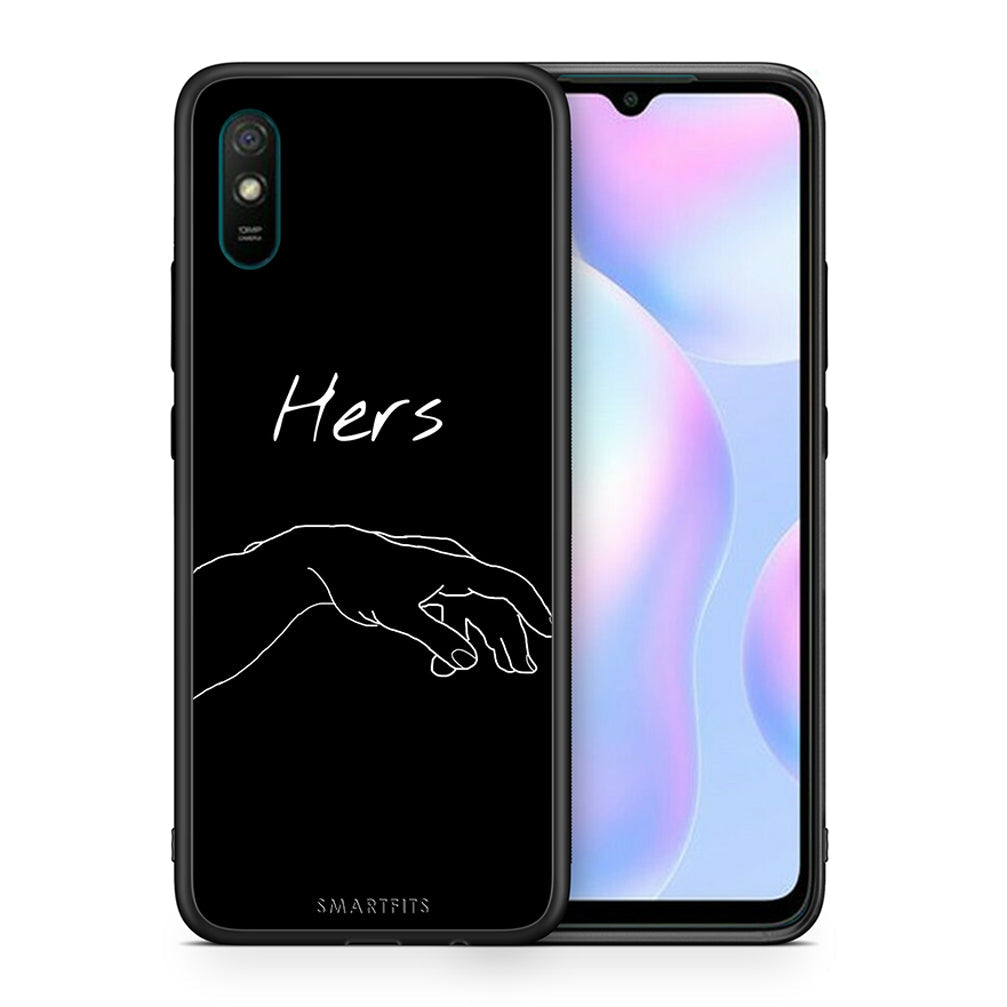 Θήκη Αγίου Βαλεντίνου Xiaomi Redmi 9A Aeshetic Love 1 από τη Smartfits με σχέδιο στο πίσω μέρος και μαύρο περίβλημα | Xiaomi Redmi 9A Aeshetic Love 1 case with colorful back and black bezels