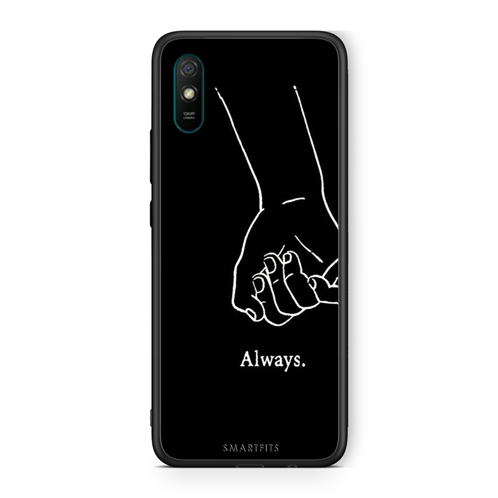Xiaomi Redmi 9A Always & Forever 1 Θήκη Αγίου Βαλεντίνου από τη Smartfits με σχέδιο στο πίσω μέρος και μαύρο περίβλημα | Smartphone case with colorful back and black bezels by Smartfits