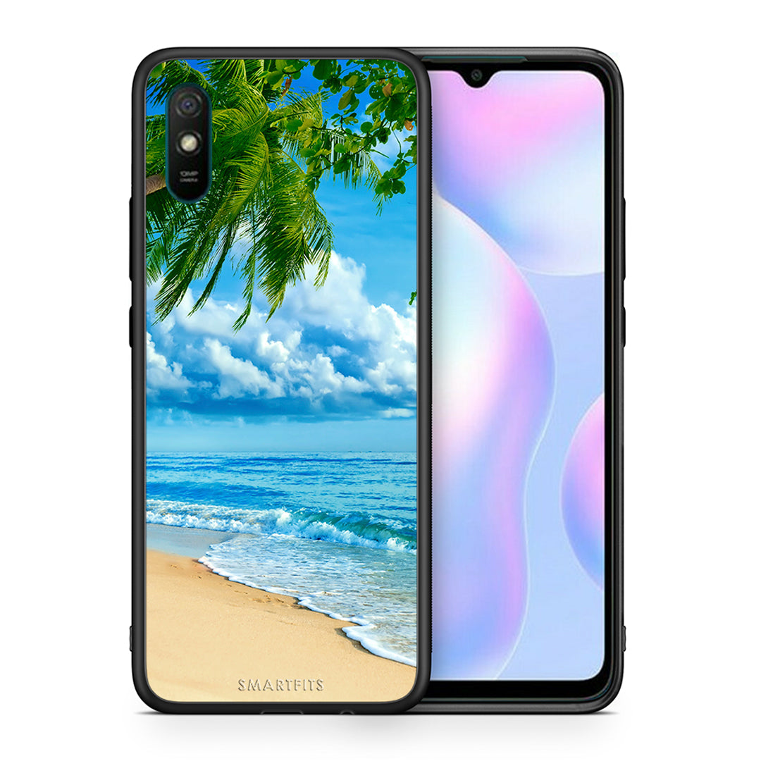 Θήκη Xiaomi Redmi 9A Beautiful Beach από τη Smartfits με σχέδιο στο πίσω μέρος και μαύρο περίβλημα | Xiaomi Redmi 9A Beautiful Beach case with colorful back and black bezels